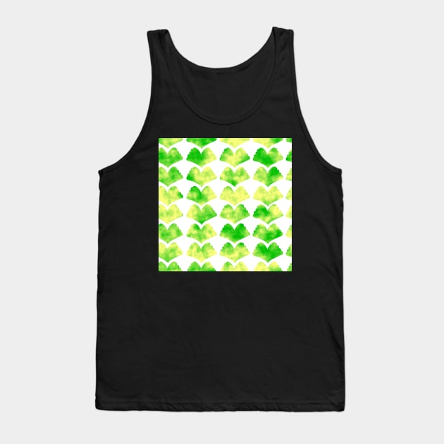 Ginkgo Leaves on White 5748 Tank Top by ArtticArlo